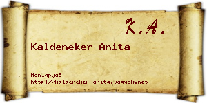 Kaldeneker Anita névjegykártya